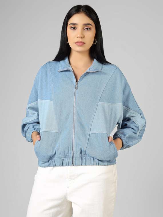 women blue denim jacket