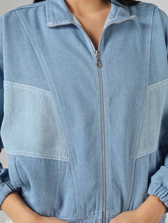 women blue denim jacket - 22472605 -  Standard Image - 1