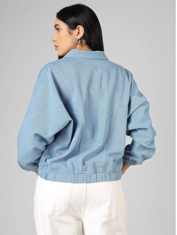 women blue denim jacket - 22472605 -  Standard Image - 4