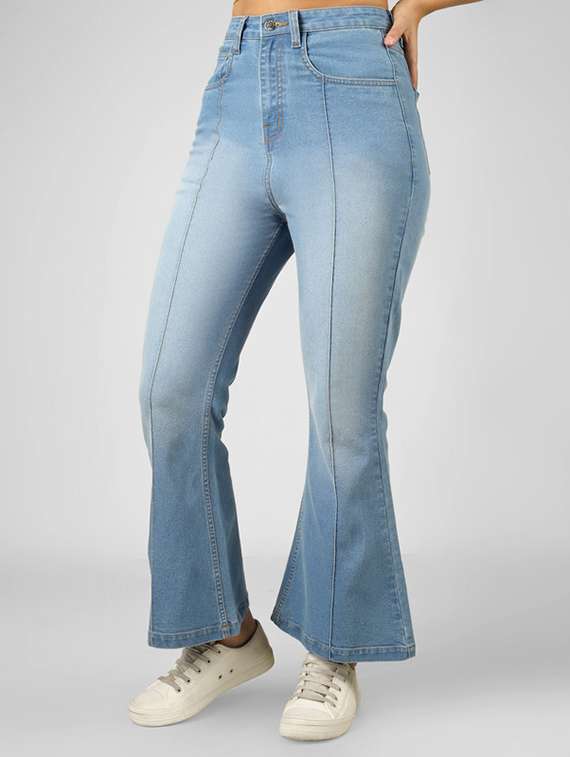 women blue cotton jean - 22472610 -  Standard Image - 1