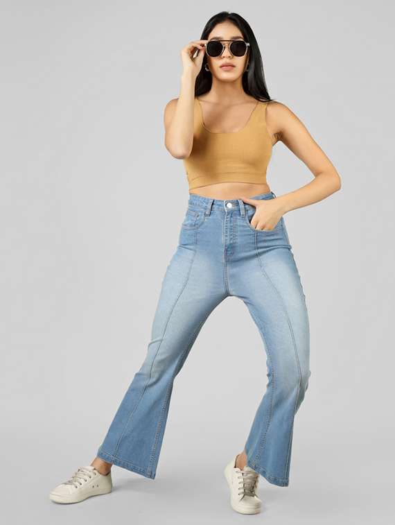 women blue cotton jean - 22472610 -  Standard Image - 4