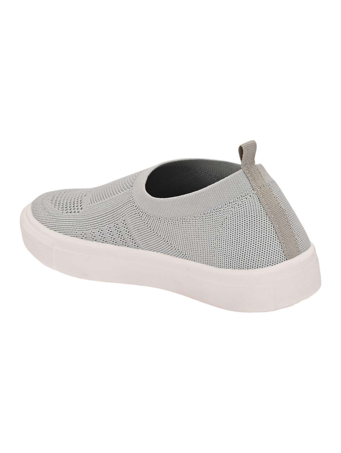 men solid grey slip on sneaker - 22472800 -  Standard Image - 4