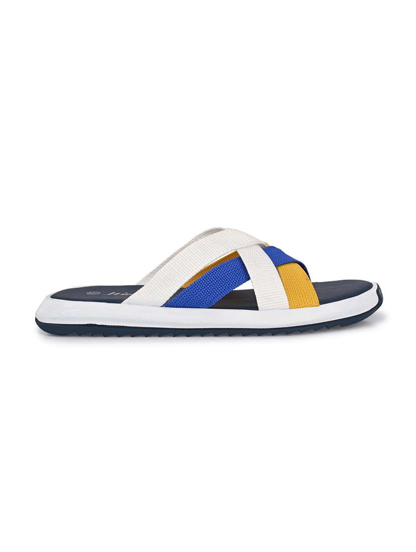 men solid multi colored slip on slipper - 22472823 -  Standard Image - 1