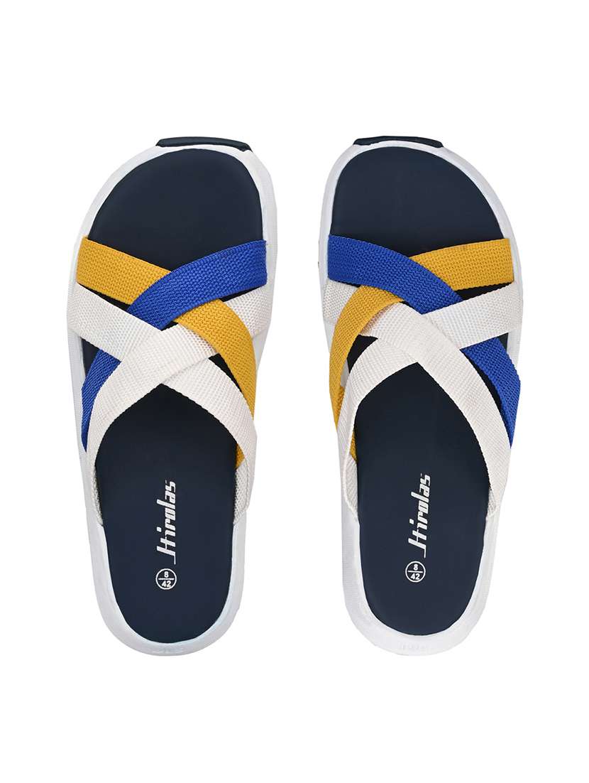 men solid multi colored slip on slipper - 22472823 -  Standard Image - 4