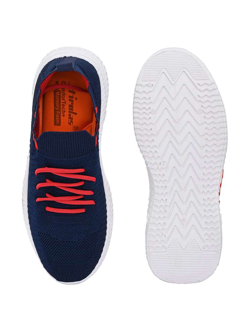 men solid blue lace up shoe - 22472864 -  Standard Image - 4