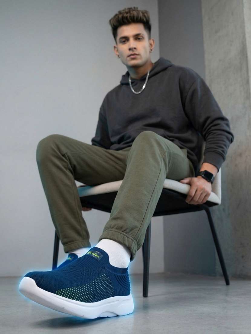men solid blue lace up shoe - 22472877 -  Standard Image - 1