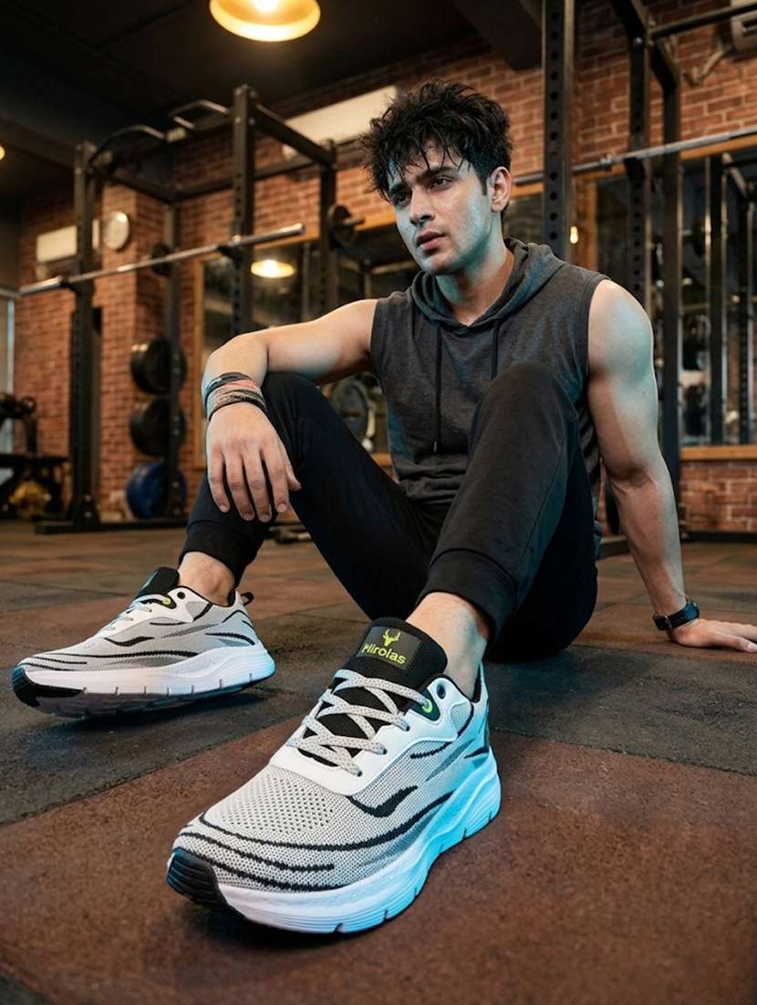 Men Solid Grey Lace Up Shoe - 22472887 -  Standard Image - 1