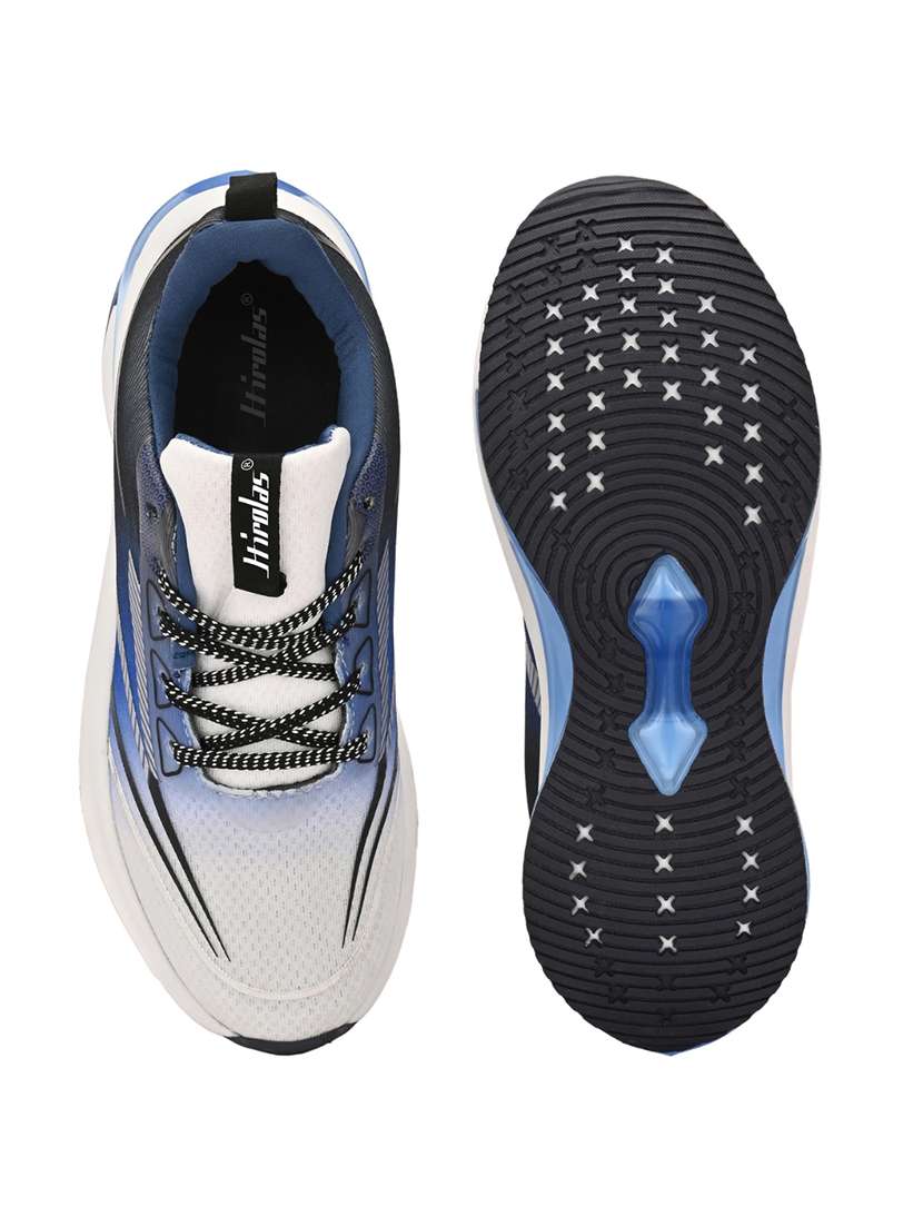 men solid blue lace up shoe - 22472898 -  Standard Image - 4