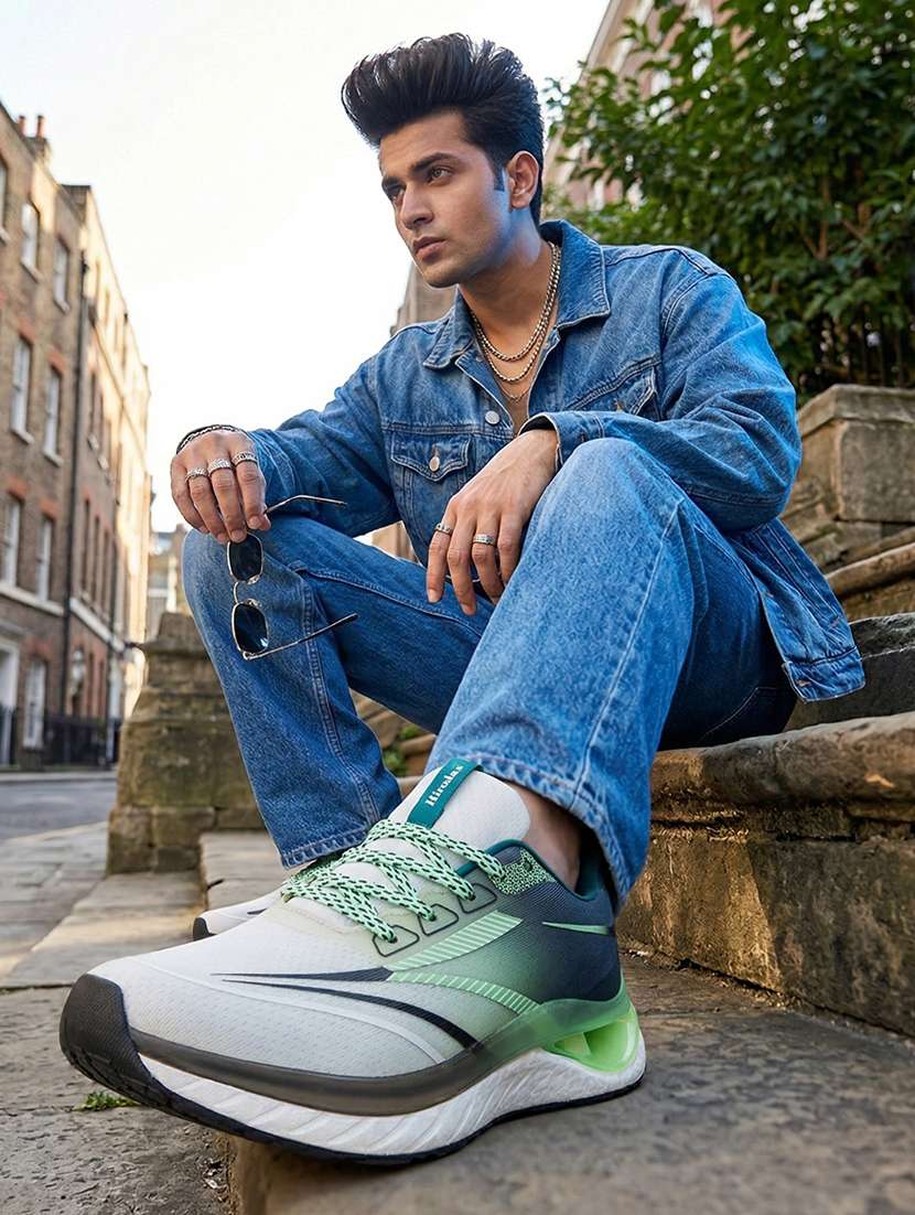 men solid green lace up shoe - 22472900 -  Standard Image - 1