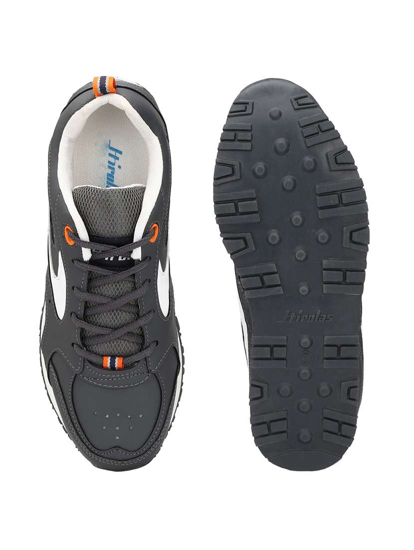 Men Solid Grey Lace Up Shoe - 22472919 -  Standard Image - 4