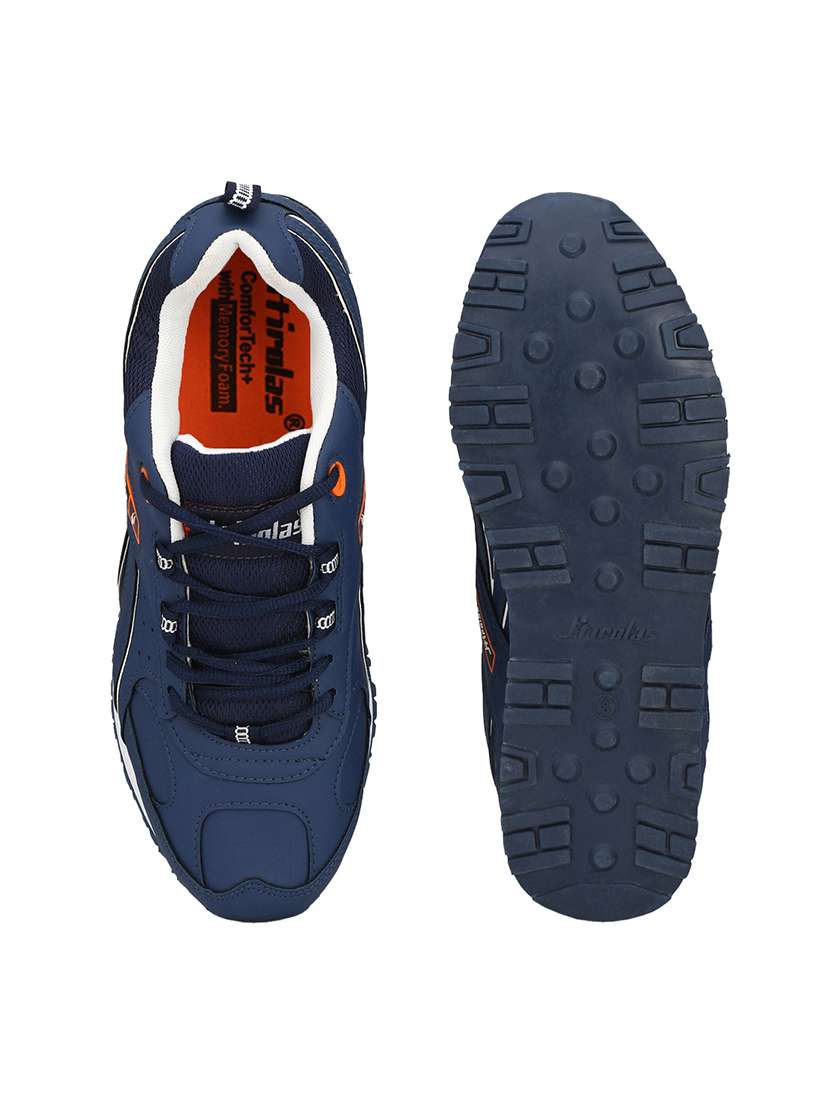men solid blue lace up shoe - 22472941 -  Standard Image - 4