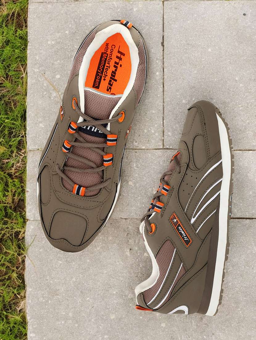 men solid brown lace up shoe