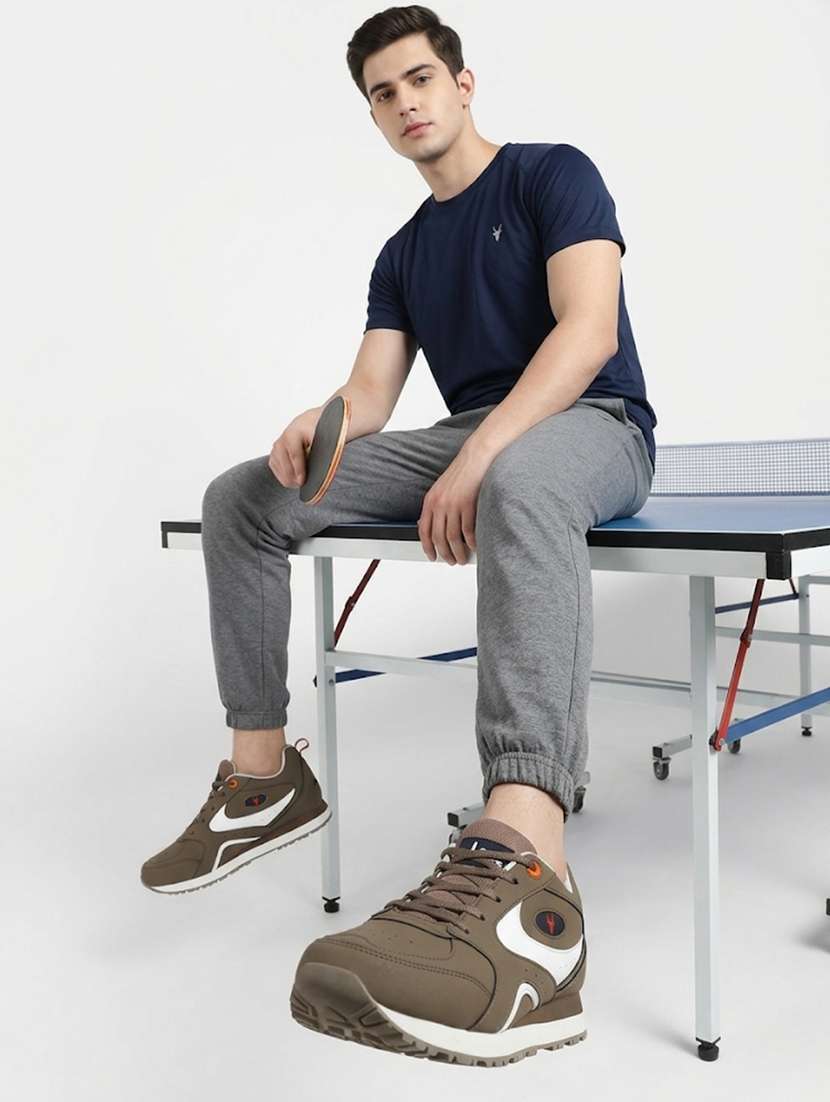 men solid brown lace up shoe - 22472946 -  Standard Image - 1