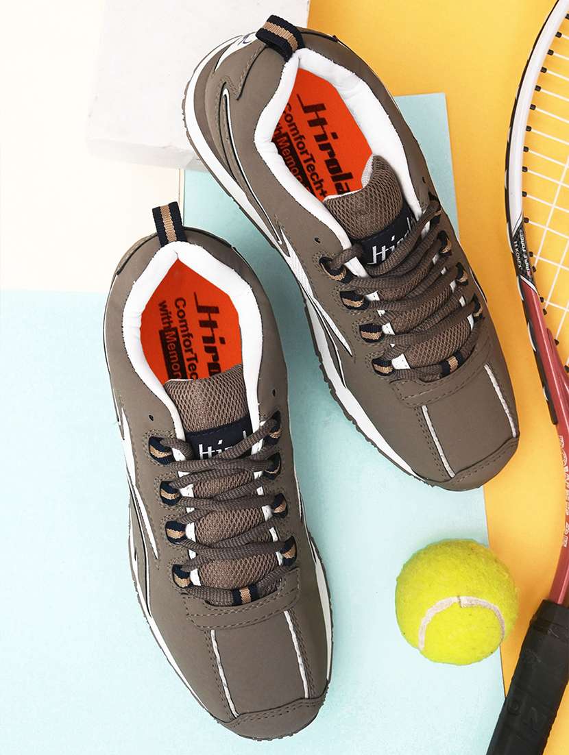 men solid brown lace up shoe