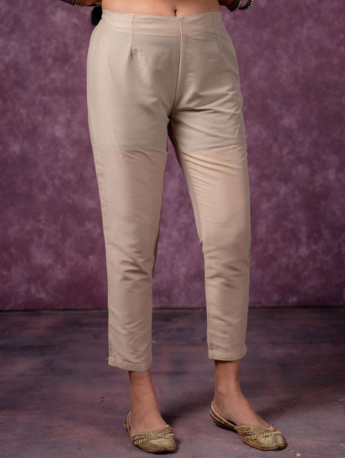 women beige polyester a-line kurta - 22473128 -  Standard Image - 4