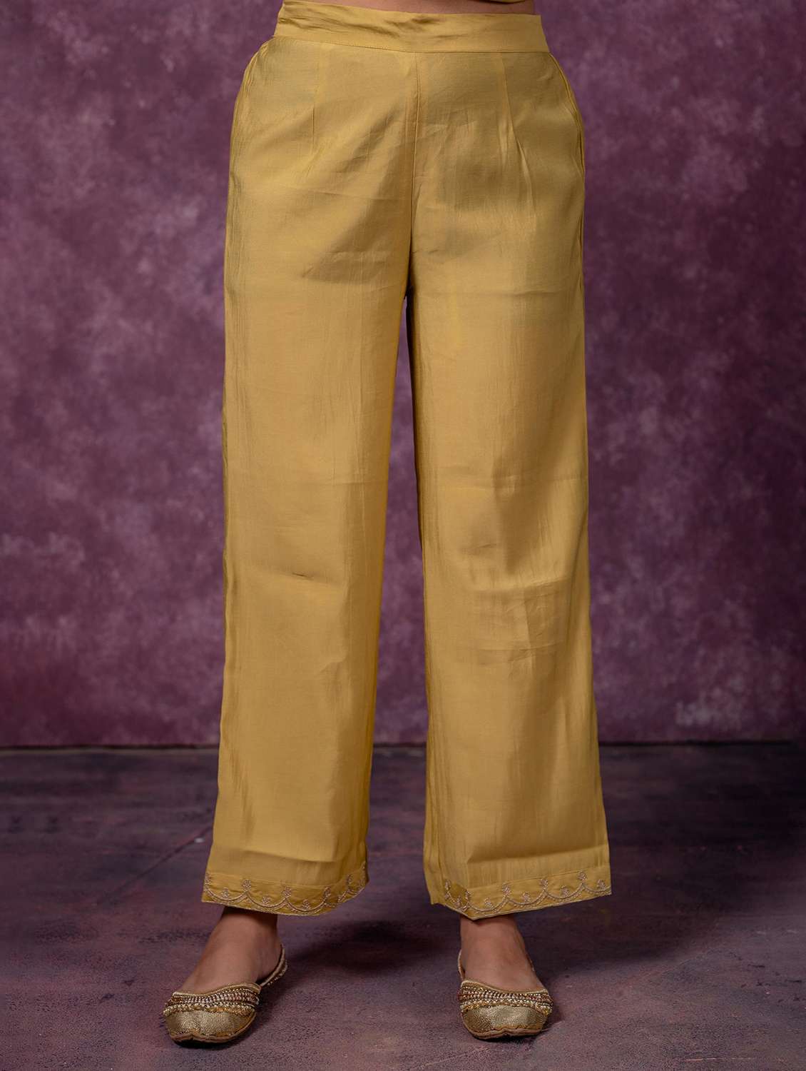 Women Mustard Kurta Pant Dupatta Set - 22473168 -  Standard Image - 4