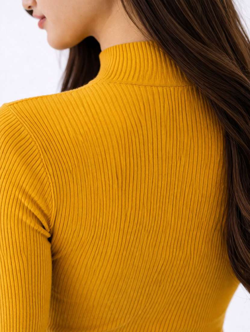 women solid long sleeve straight top - 22473352 -  Standard Image - 1