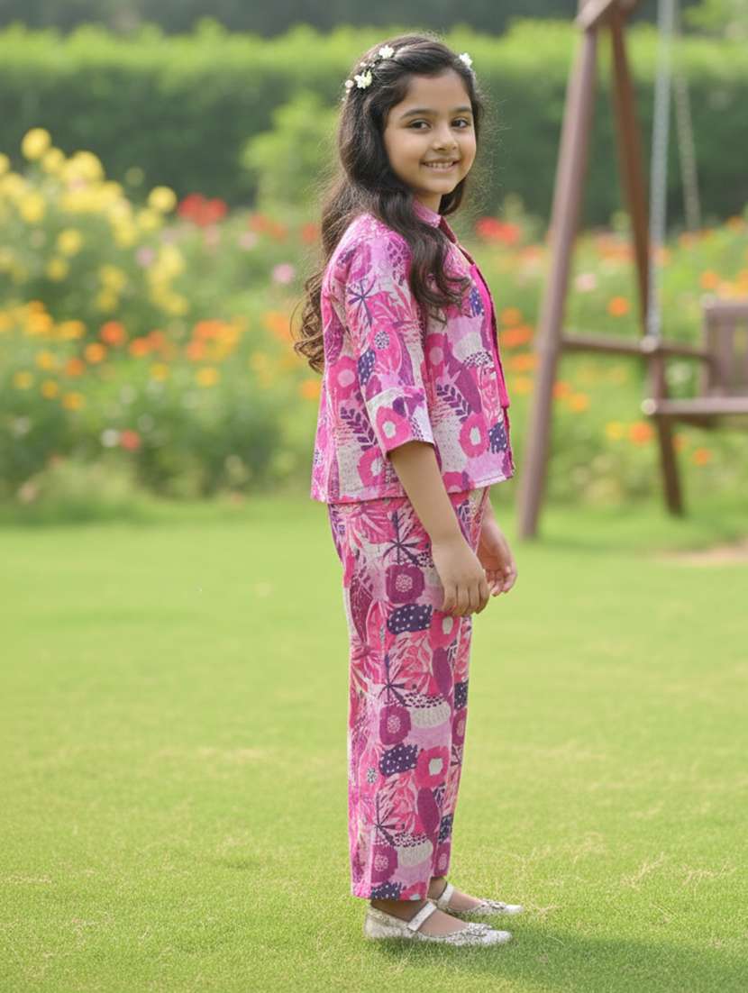girl multi colored viscose active wear set co-ord set - 22473354 -  Standard Image - 1