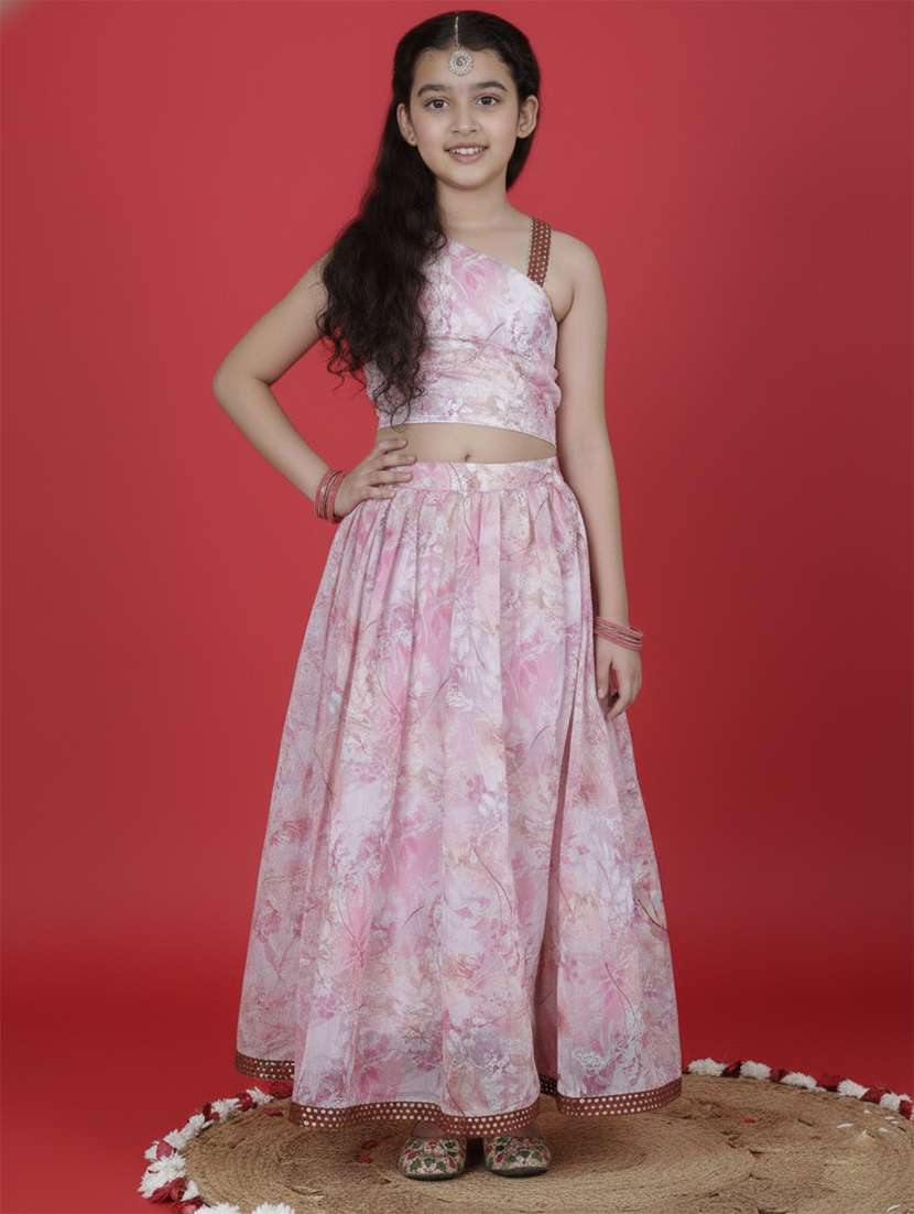 girls rosewater viscose lehenga choli - 22473434 -  Standard Image - 1