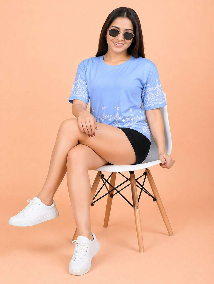 women embroidered short sleeve top - 22473668 -  Standard Image - 4