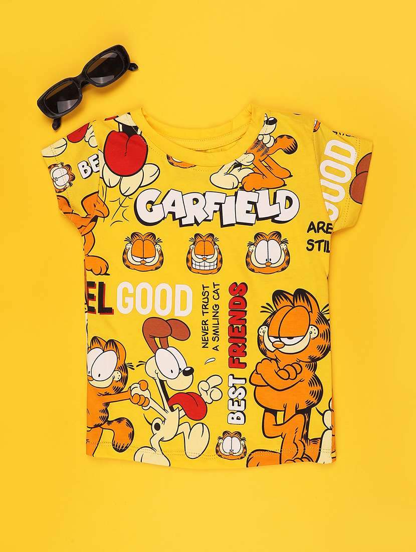 girl yellow cotton tops top - 22473670 -  Standard Image - 1