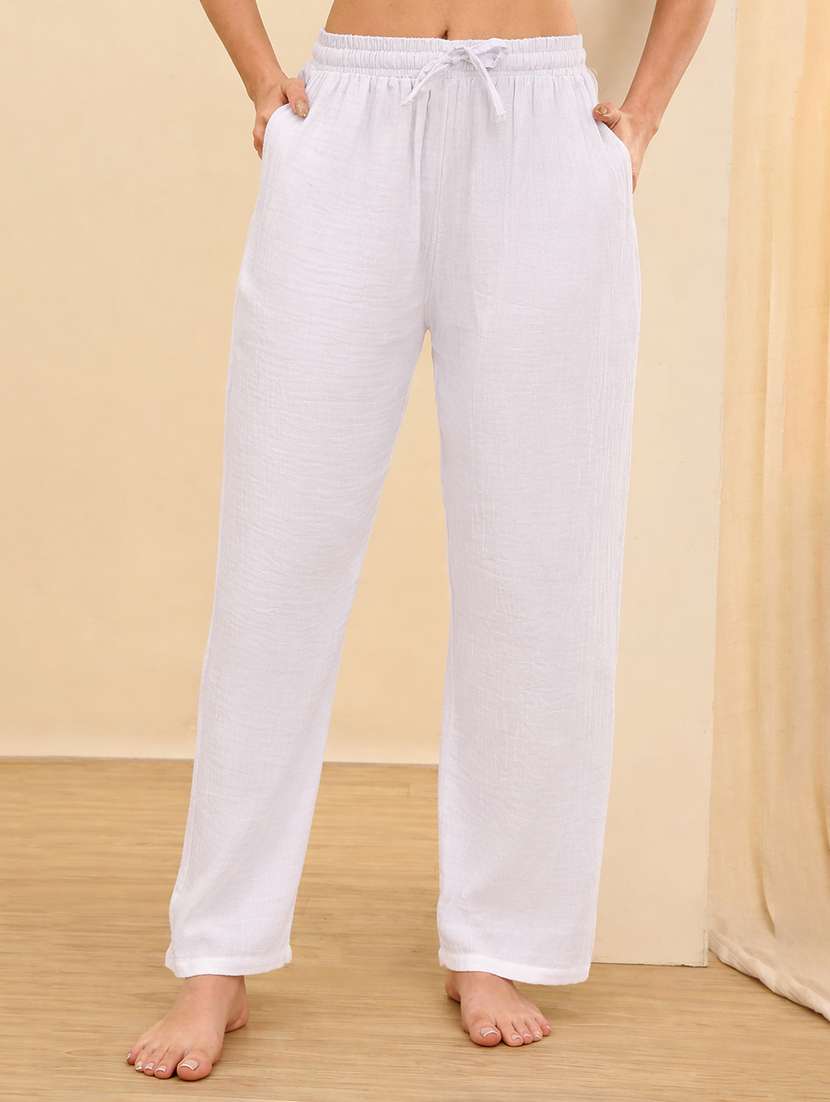 women off white cotton s pajama