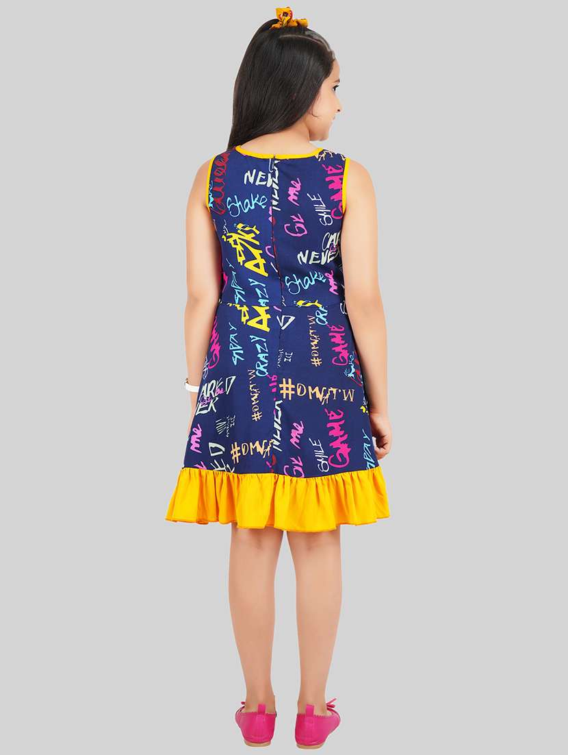 Girl Polyester Fit & Flare Dress - 22473764 -  Standard Image - 4