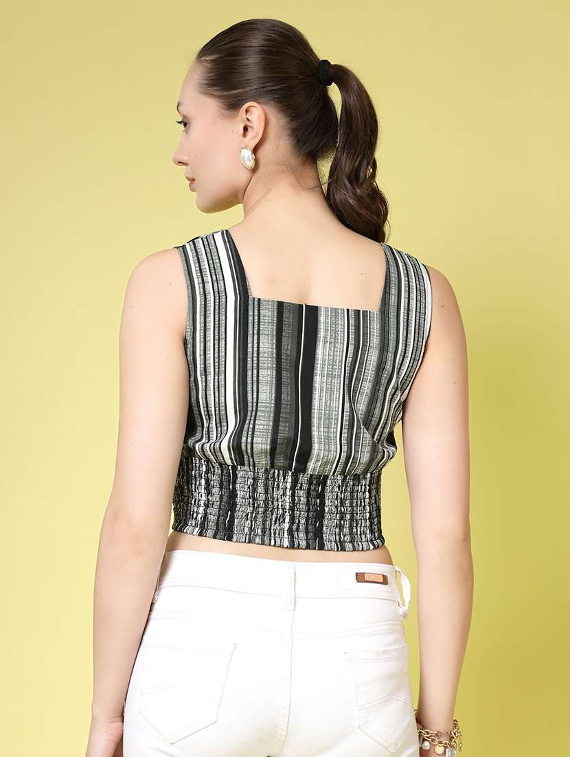 green polyester regular top - 22473786 -  Standard Image - 4