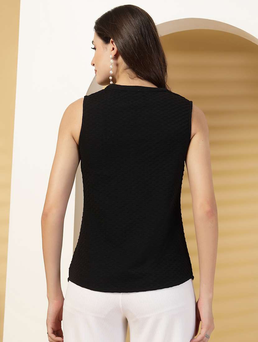 women solid sleeveless regular top - 22473828 -  Standard Image - 4