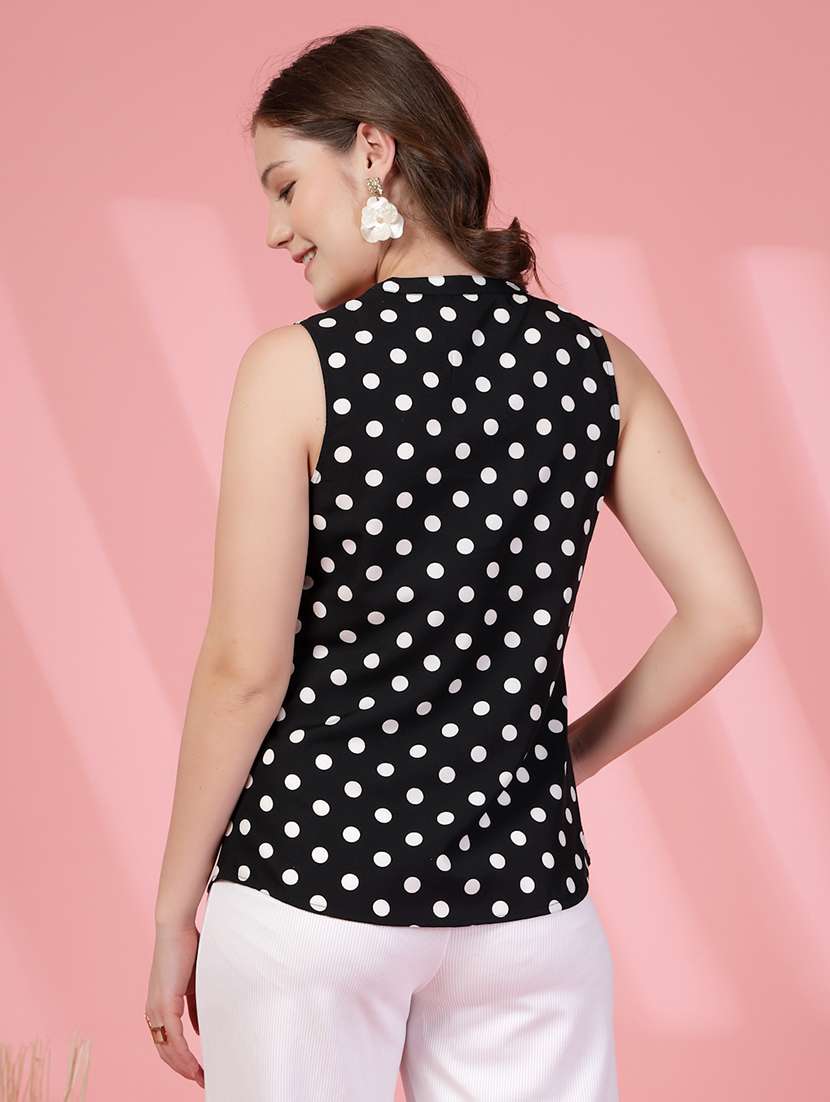 women printed sleeveless regular top - 22473829 -  Standard Image - 4