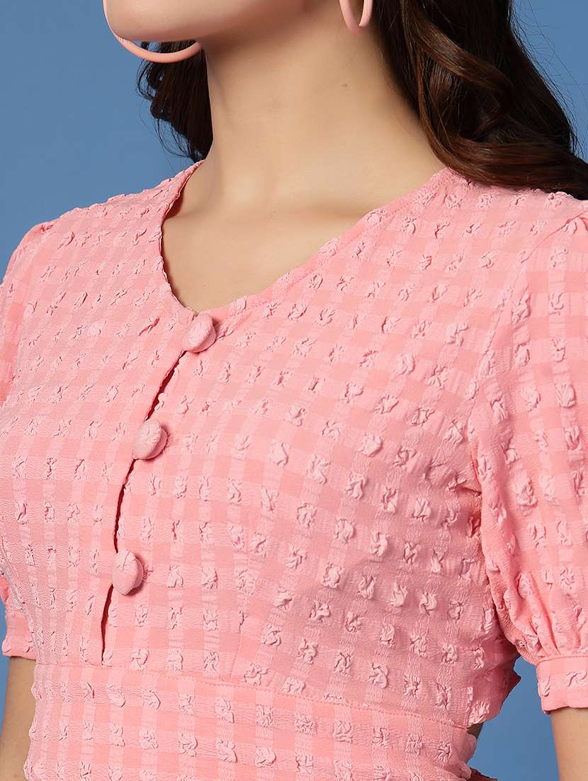 women solid pink viscose regular top - 22473832 -  Standard Image - 1
