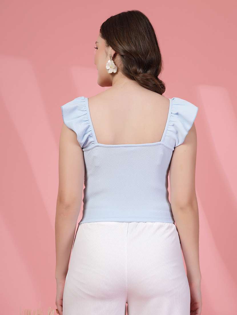 women solid sleeveless crop top - 22473840 -  Standard Image - 4