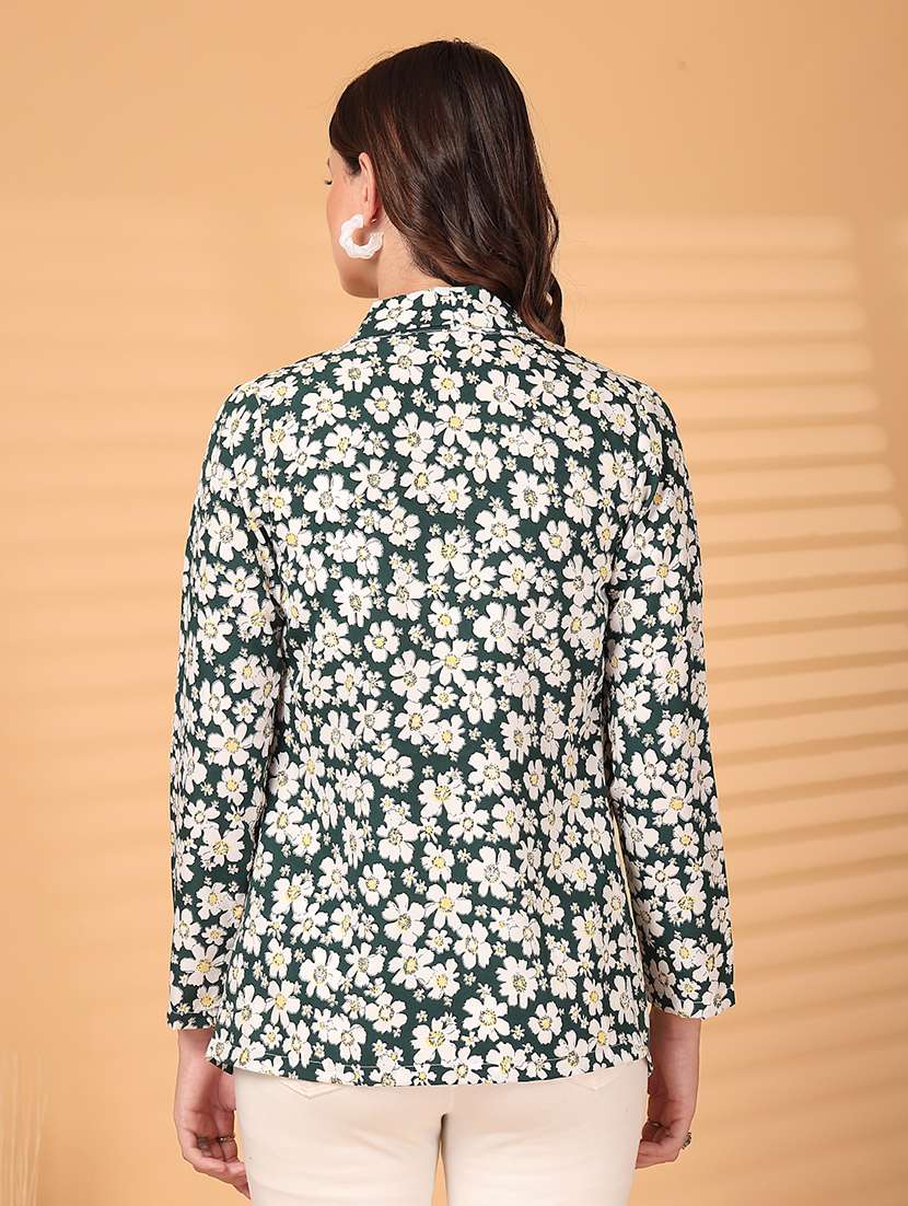 women green polyester casual blazer - 22473848 -  Standard Image - 4