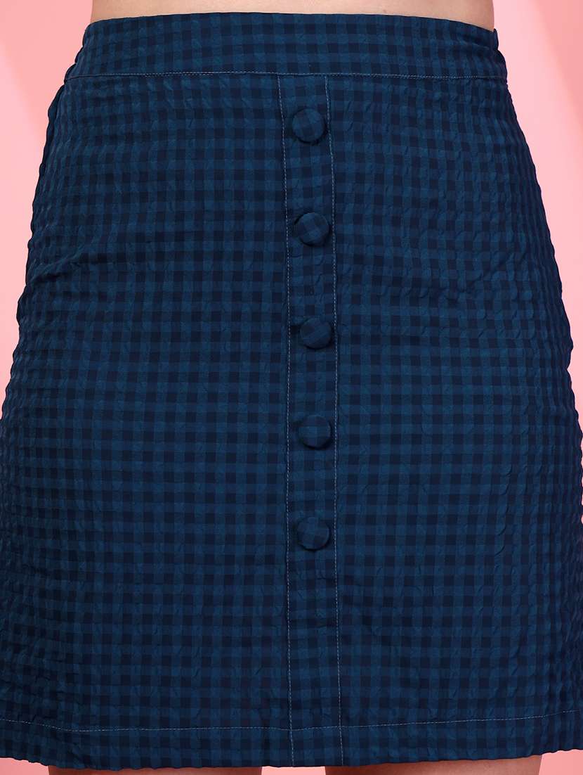 women teal viscose straight skirt - 22473929 -  Standard Image - 1