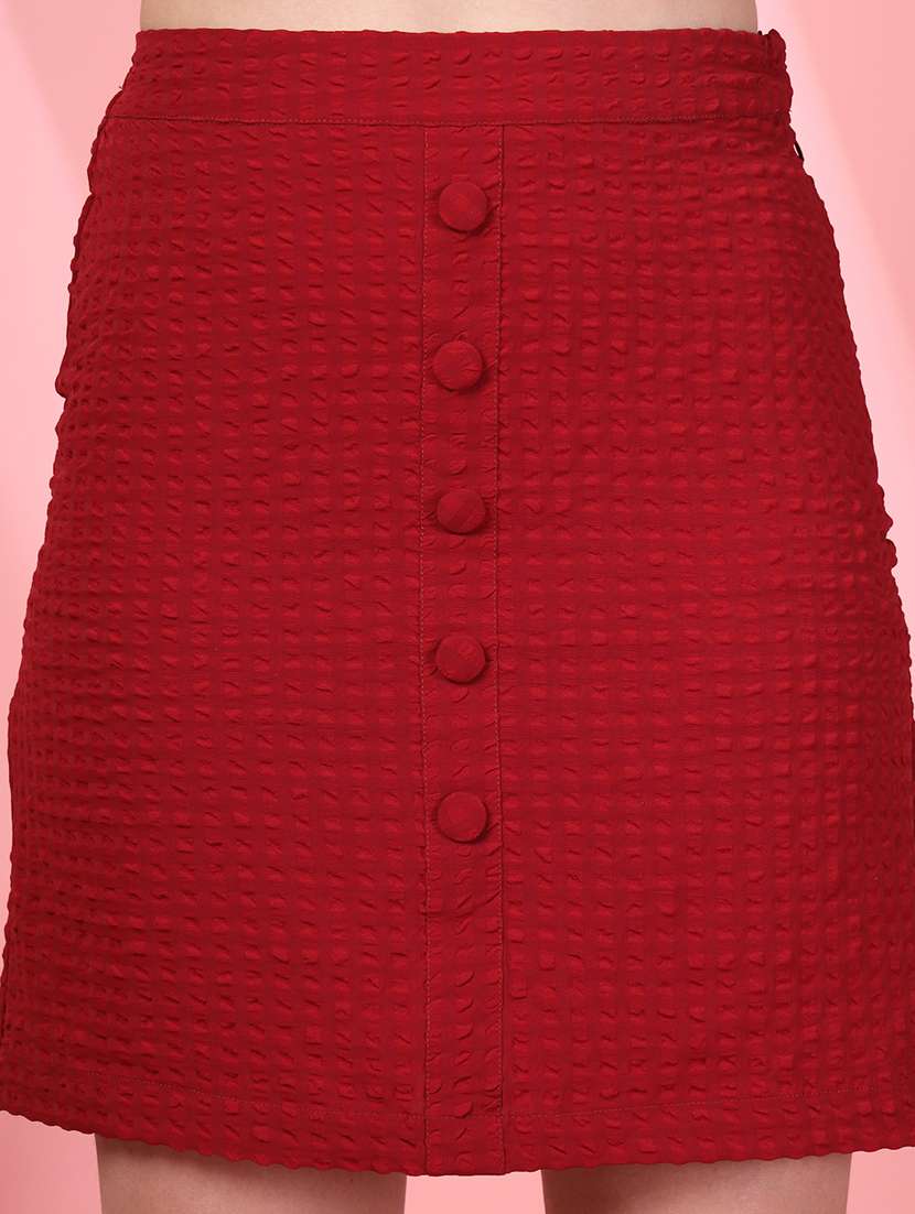 women red viscose straight skirt - 22473936 -  Standard Image - 1