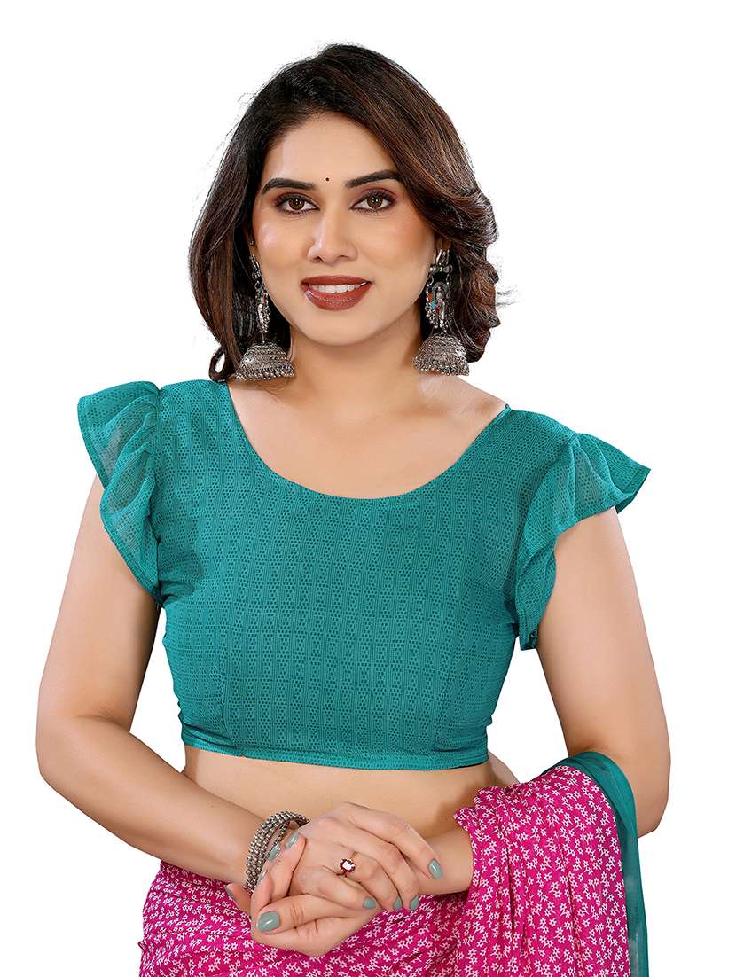 multi colored georgette printed saree with blouse - 22474054 -  Standard Image - 4