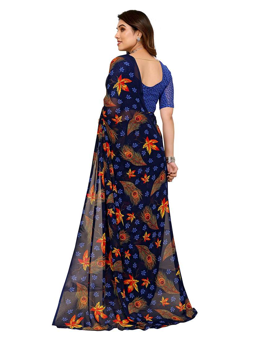 women pack of 2 printed combo saree with blouse - 22474118 -  Standard Image - 1