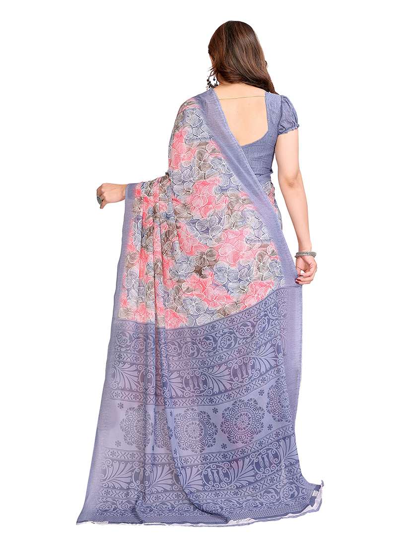 women pack of 2 printed combo saree with blouse - 22474184 -  Standard Image - 1