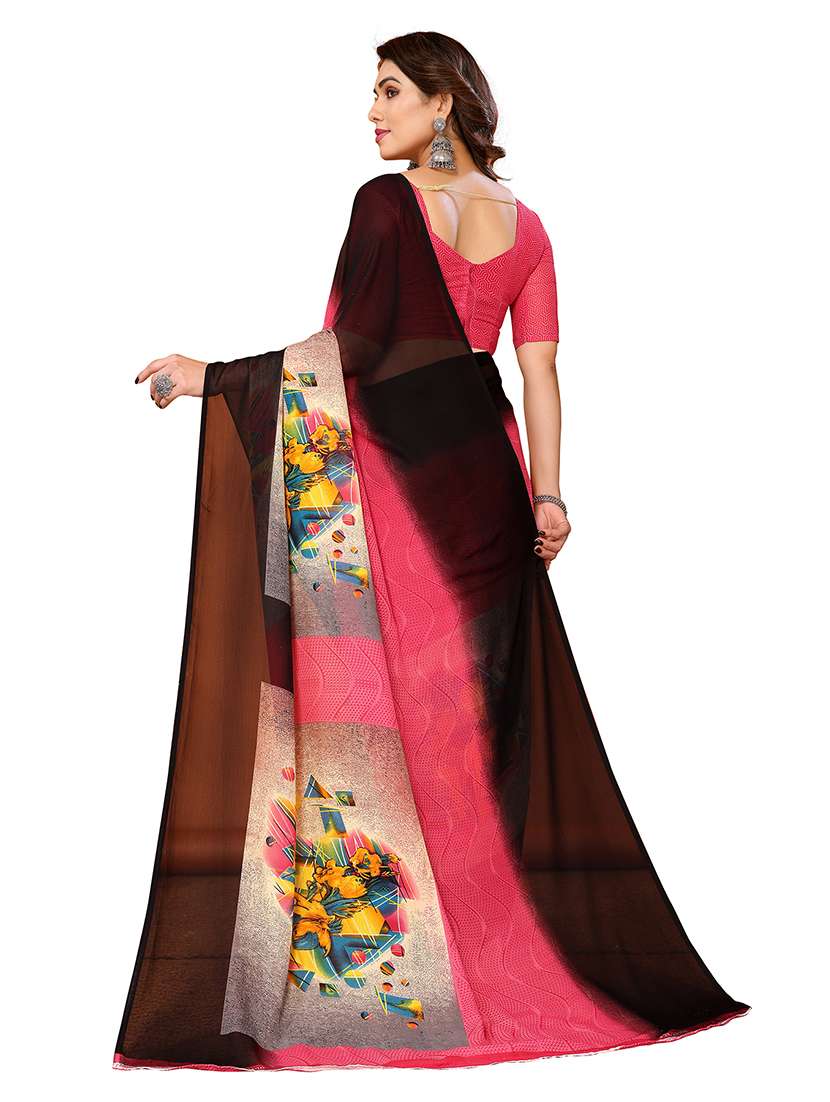 women pack of 2 printed combo saree with blouse - 22474269 -  Standard Image - 1