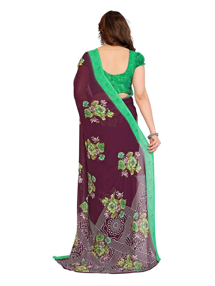 women pack of 2 printed combo saree with blouse - 22474337 -  Standard Image - 1