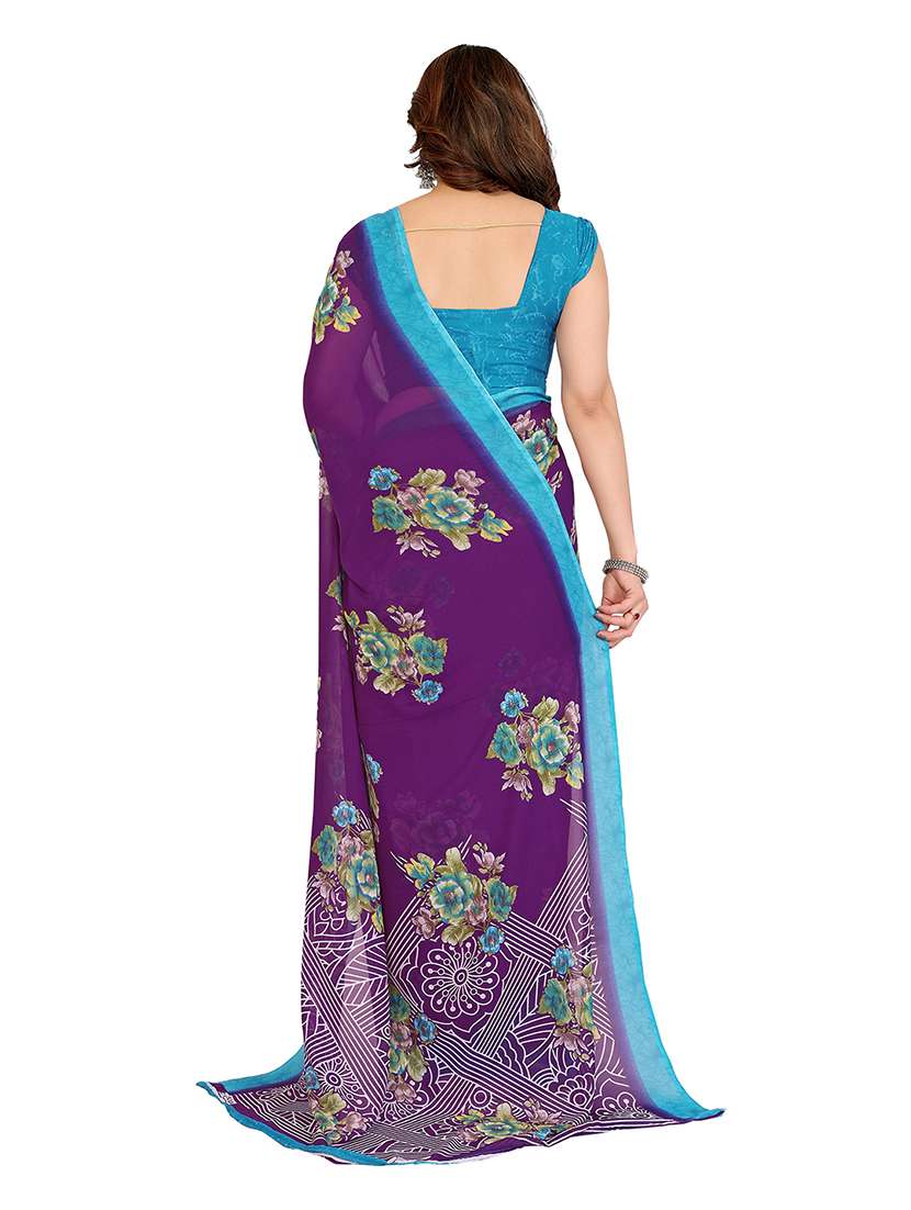 women pack of 2 printed combo saree with blouse - 22474338 -  Standard Image - 1