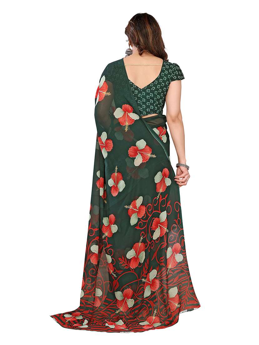 multi colored georgette combo saree with blouse - 22474349 -  Standard Image - 1