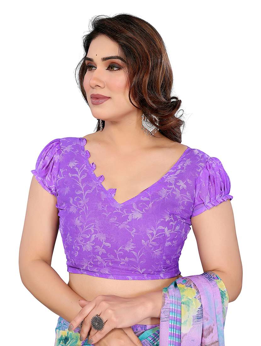 women pack of 2 printed combo saree with blouse - 22474361 -  Standard Image - 4