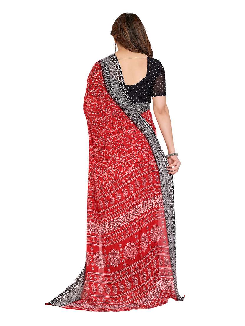 women pack of 2 printed combo saree with blouse - 22474363 -  Standard Image - 1
