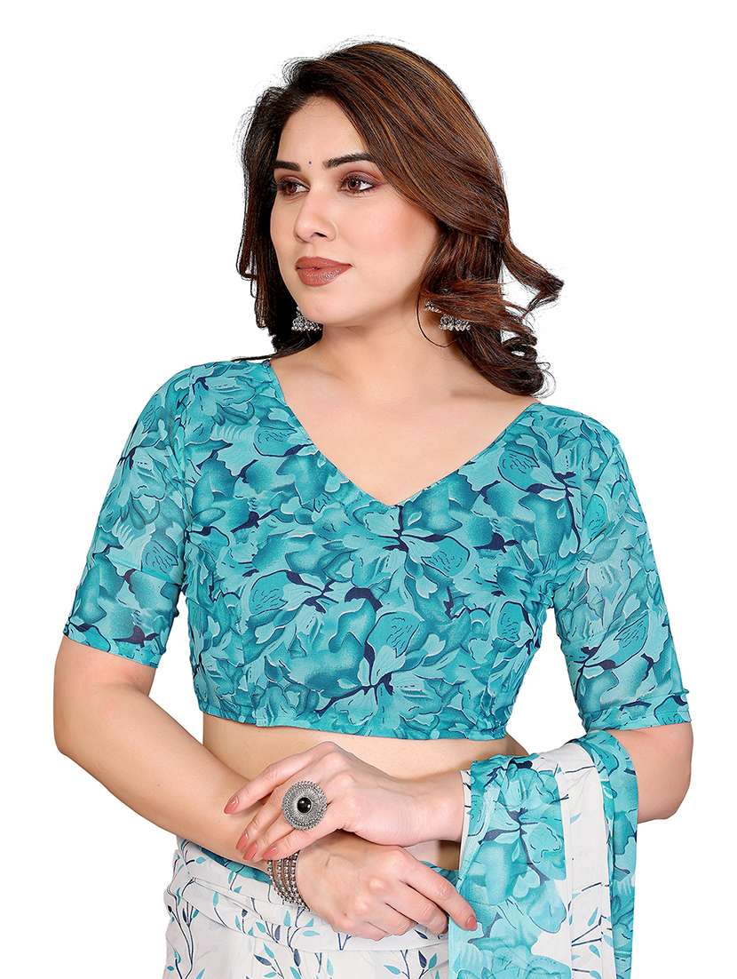 women pack of 2 printed combo saree with blouse - 22474462 -  Standard Image - 4