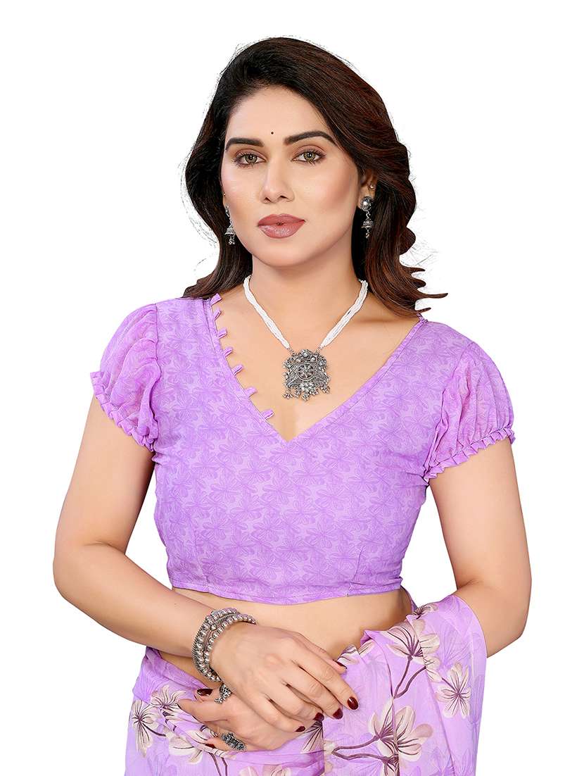 women pack of 2 printed combo saree with blouse - 22474635 -  Standard Image - 4