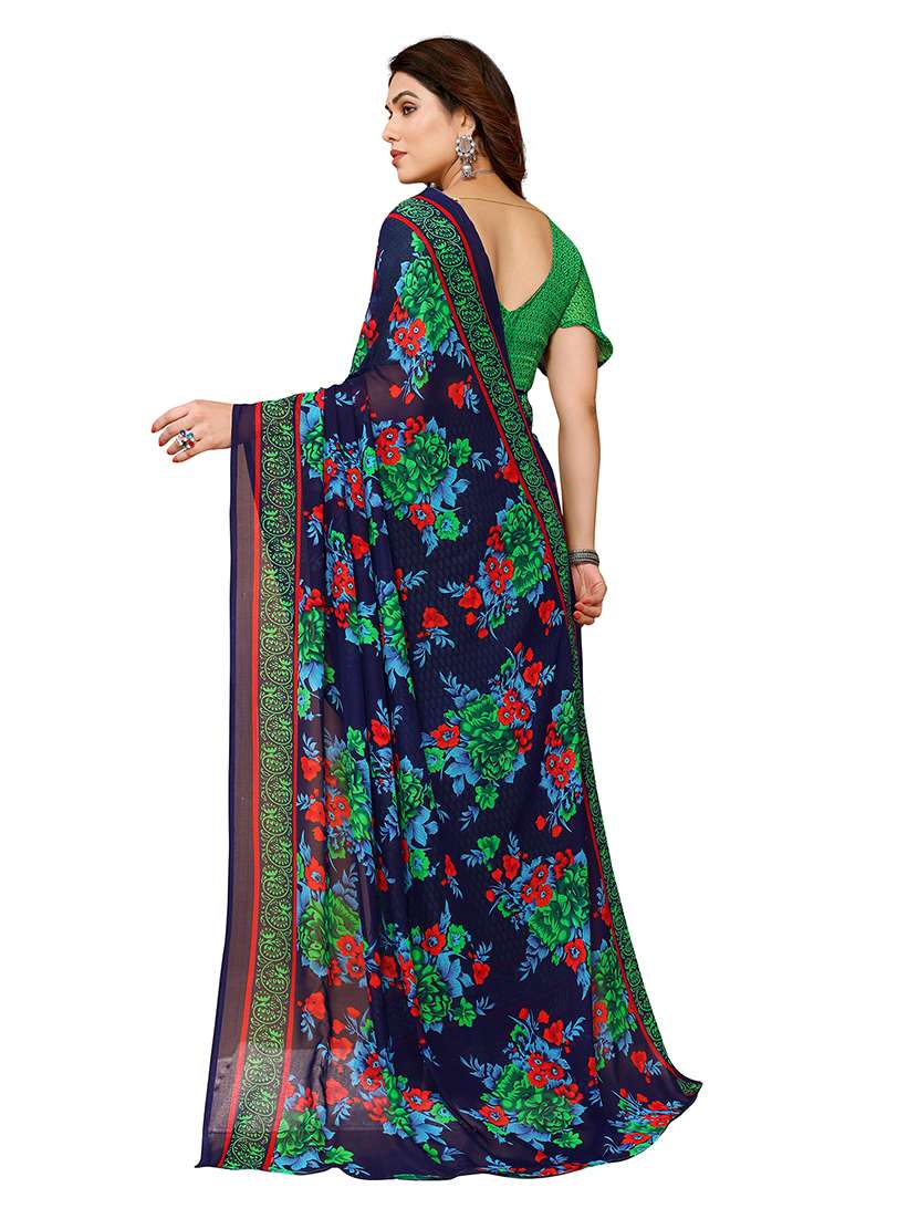 Women Pack Of 2 Printed Combo Saree With Blouse - 22474976 -  Standard Image - 1