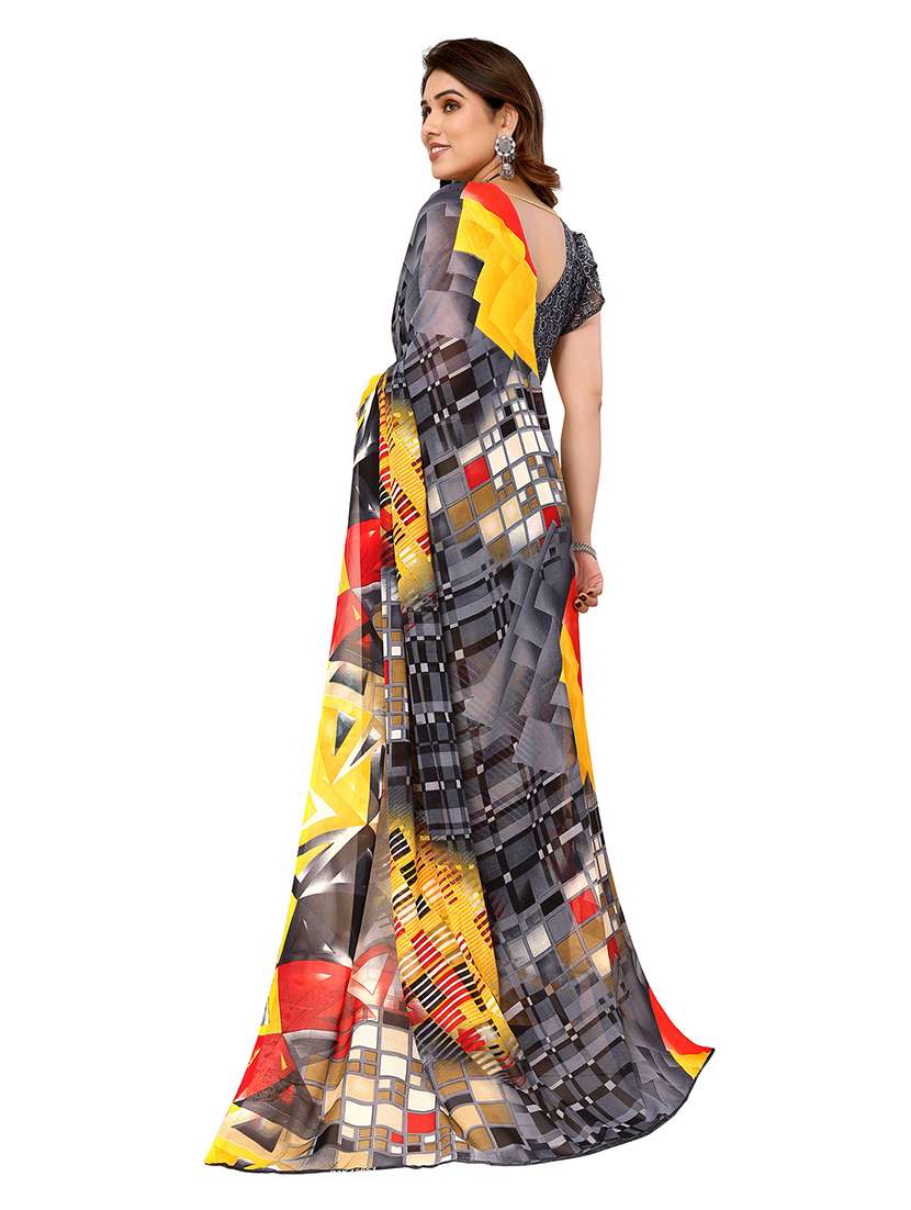 Women Pack Of 2 Printed Combo Saree With Blouse - 22475007 -  Standard Image - 1
