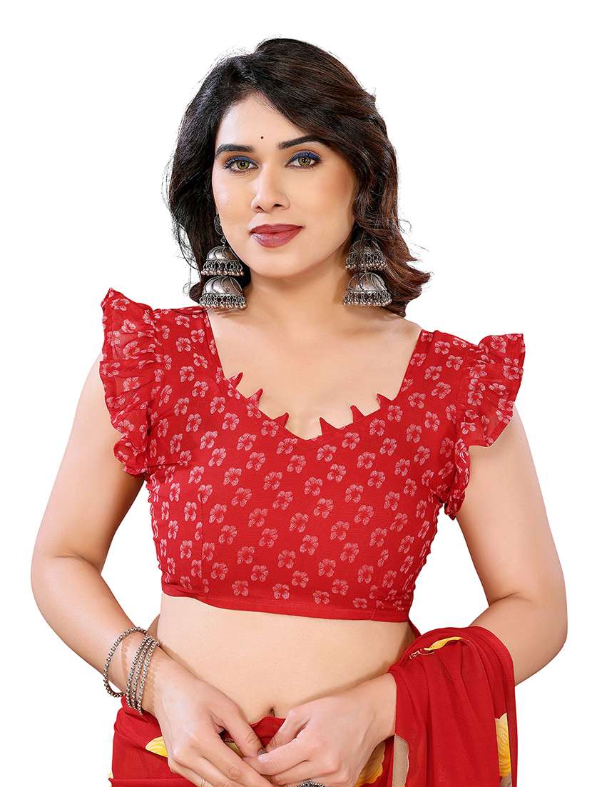 women pack of 2 printed combo saree with blouse - 22475098 -  Standard Image - 4