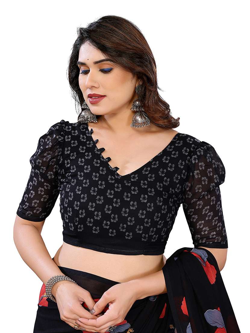 Women Pack Of 2 Printed Combo Saree With Blouse - 22476325 -  Standard Image - 4